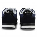 Lace-up trainers with leather BOSS for BOY