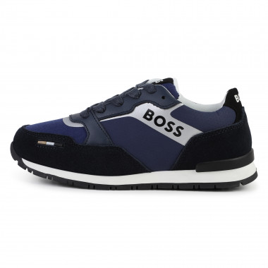 Sneakers stringate misto pelle BOSS Per RAGAZZO