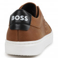 Baskets en cuir avec lacets BOSS pour GARCON