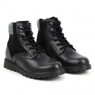 Lace-up leather ankle boots BOSS for BOY