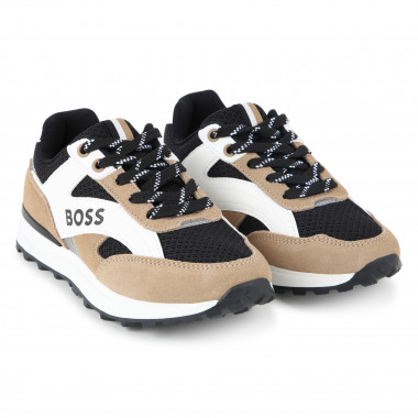 Leren sneakers met veters BOSS Voor