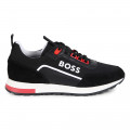 Multi-material trainers BOSS for BOY