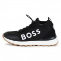 Bi-material lace-up trainers BOSS for BOY