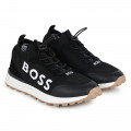 Bi-material lace-up trainers BOSS for BOY