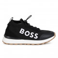 Bi-material lace-up trainers BOSS for BOY