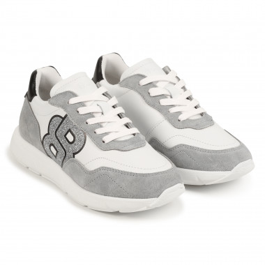 Leren sneakers met veters BOSS Voor