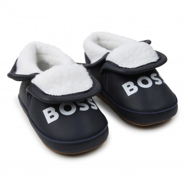 Elasticated leather slippers BOSS for UNISEX