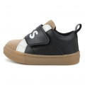 Leather hook-and-loop trainers BOSS for BOY