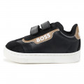 Sneakers con velcro in pelle BOSS Per RAGAZZO