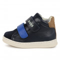 Leather hook-and-loop trainers BOSS for BOY