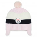 Bonnet à pompon en coton BOSS pour FILLE