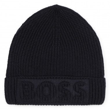 Knitted beanie with cuff BOSS for BOY