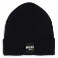 Gorro de punto con vuelta BOSS para NIÑO