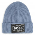 Bonnet en tricot doublé BOSS pour GARCON