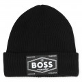 Bonnet en tricot doublé BOSS pour GARCON