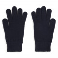 Plain knitted gloves BOSS for BOY