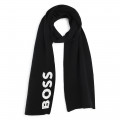 Knitted cotton scarf BOSS for BOY