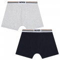 Lot de 2 boxers en coton BOSS pour GARCON