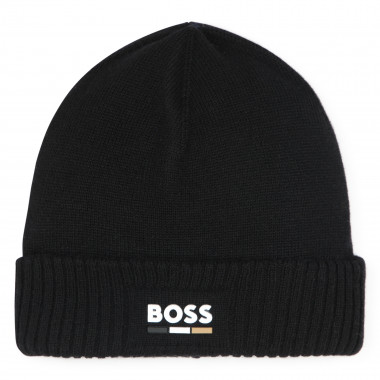 Knitted hat with cuff BOSS for BOY