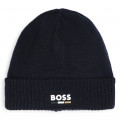 Knitted hat with cuff BOSS for BOY