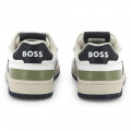 Dual-fabric lace-up trainers BOSS for BOY