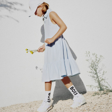 Dual-fabric lace-up trainers BOSS for GIRL