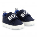 Hook-and-loop leather slippers BOSS for UNISEX