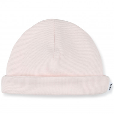 Gorro acanalado con vuelta BOSS para NIÑA