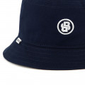 Embroidered cotton bucket hat BOSS for BOY