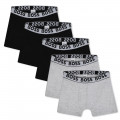 Set of 5 cotton boxer shorts BOSS for BOY