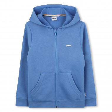 Sweat-shirt zippé à capuche BOSS pour GARCON