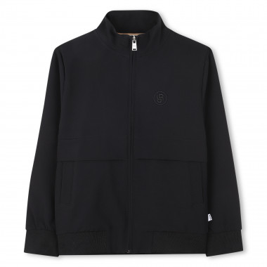 Sweat-shirt zippé uni BOSS pour GARCON