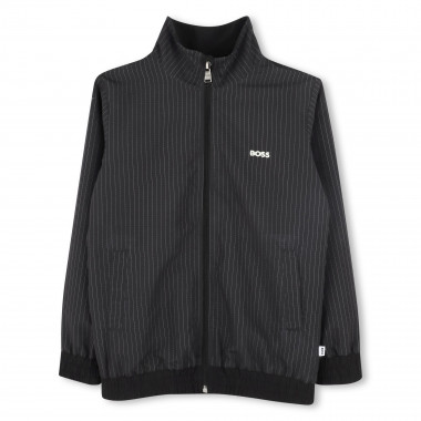 Sweat-shirt zippé col montant BOSS pour GARCON