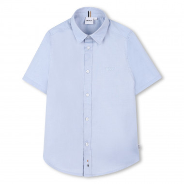 Chemise en coton uni BOSS pour GARCON