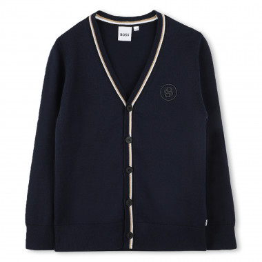 Cardigan boutonné avec rayures BOSS pour GARCON