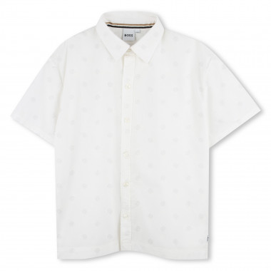 Camisa de algodón estampada BOSS para NIÑO