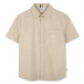 Loose linen and cotton shirt BOSS for BOY