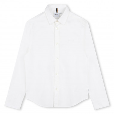 Chemise en coton uni BOSS pour GARCON