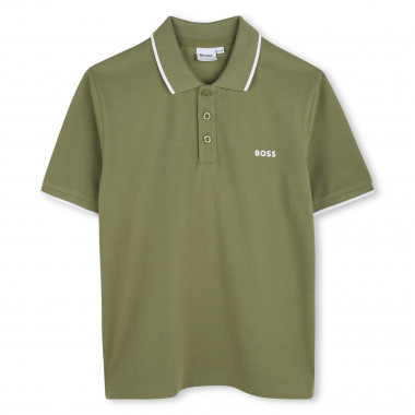 Polo uni en coton piqué BOSS pour GARCON