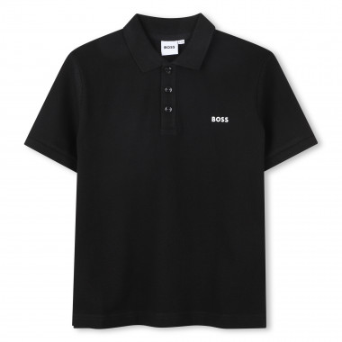 Polo en coton avec logo BOSS pour GARCON