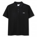 Cotton polo shirt with logo BOSS for BOY