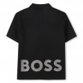 Cotton polo shirt with logo BOSS for BOY