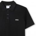 Cotton polo shirt with logo BOSS for BOY