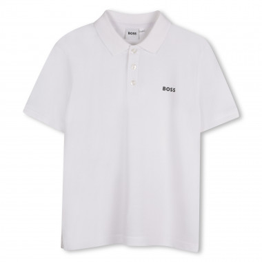 Polo en coton avec logo BOSS pour GARCON