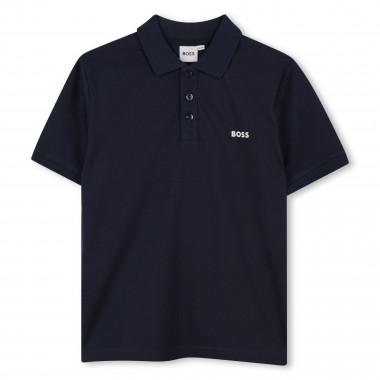 Polo en coton avec logo BOSS pour GARCON