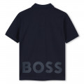 Cotton polo shirt with logo BOSS for BOY