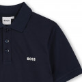Cotton polo shirt with logo BOSS for BOY