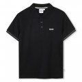 Tricolour-stripe polo shirt BOSS for BOY