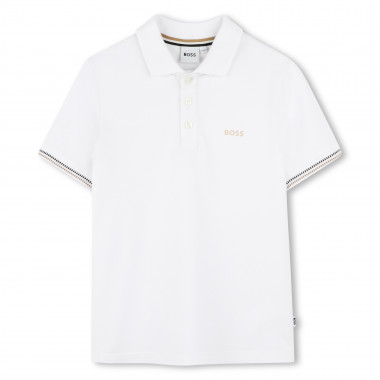 Polo con rayas tricolores BOSS para NIÑO