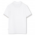 Tricolour-stripe polo shirt BOSS for BOY